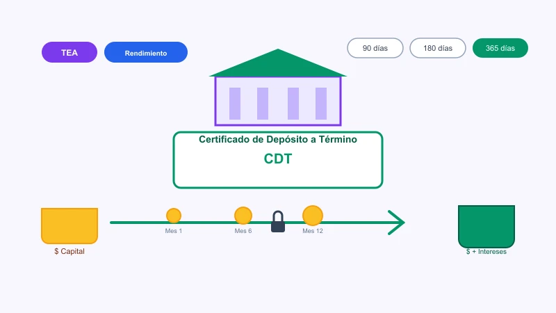 Calculadora de CDT Colombia rendimiento tasa plazo fijo bancario