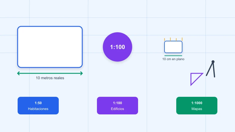 Calculadora de escalas para planos mapas y maquetas