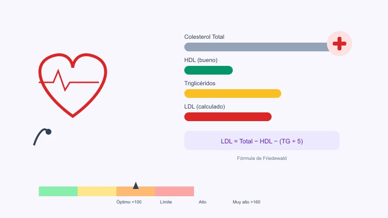 Calculadora de colesterol LDL con fórmula de Friedewald online